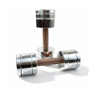 Adjustable Walnut Handle Stainless Steel Dumbbells