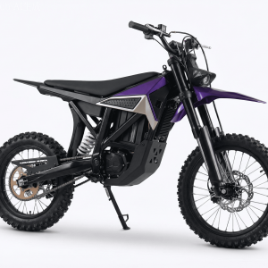 Deep Purple-black Electric Off-Road Motorcycle
